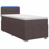 vidaXL Postel boxspring s matrac&iacute; Tmavě hněd&aacute; 90 x 200 cm Textil