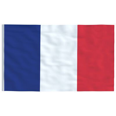 vidaXL Vlajka Francie a stožár 6,23 m hliník