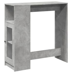 vidaXL Barov&yacute; stůl s reg&aacute;ly betonově &scaron;ed&yacute; 101 x 40 x 103,5 cm kompozit