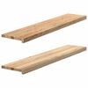 vidaXL Okenn&iacute; parapety 2 ks neo&scaron;etřen&eacute; 120x25x2cm masivn&iacute; dubov&eacute; dřevo