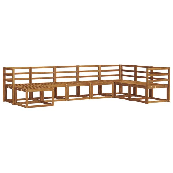 vidaXL Venkovn&iacute; pohovkov&aacute; souprava 8 pcs Přirozen&aacute; a Anthracitov&aacute;