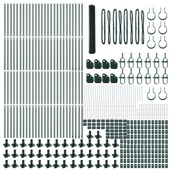 vidaXL Plotov&yacute; sloupek. Zelen&aacute; 100 x 1,2 m (mesh 13 mm) Ocel a PVC