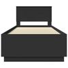 vidaXL R&aacute;m postele s čelo Čern&aacute; 100 x 200 cm kompozitn&iacute; dřevo