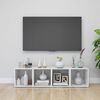 vidaXL TV stolky 4 ks b&iacute;l&eacute; vysok&yacute; lesk 37x35x37 cm kompozitn&iacute; dřevo