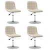 vidaXL Otočn&eacute; j&iacute;deln&iacute; židle 4 ks kr&eacute;mov&eacute; textil