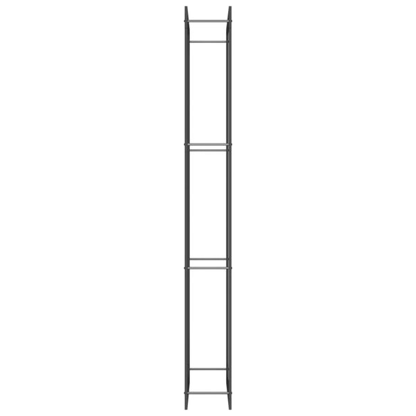 vidaXL Stojan na palivov&eacute; dřevo matně čern&yacute; 80 x 28 x 222 cm ocelov&yacute;