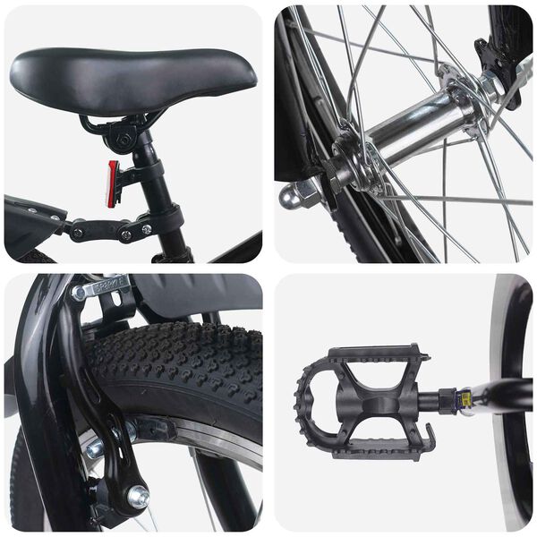 vidaXL Dětsk&eacute; Kolo 22 palců pro 7-12 let Čern&aacute;