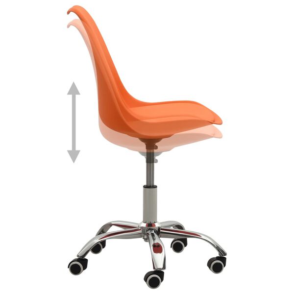 vidaXL J&iacute;deln&iacute; židle oranžov&aacute; uměl&aacute; kůže