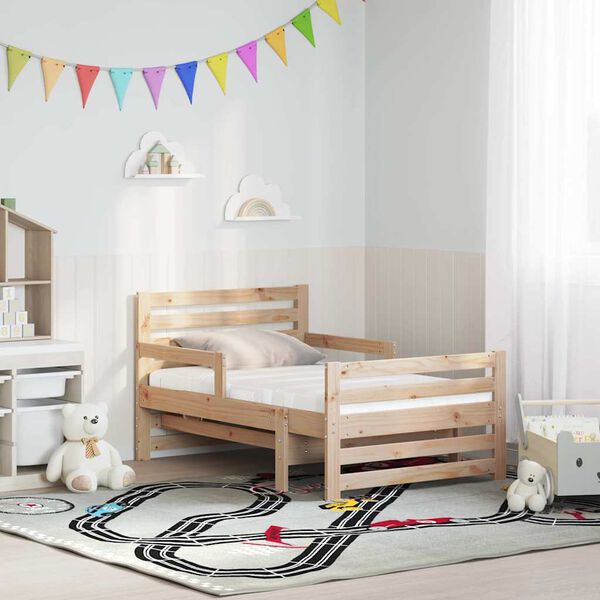 vidaXL R&aacute;m postele s matrac&iacute; Hněd&aacute; 80 x 200 cm Masivn&iacute; borov&eacute; dřevo