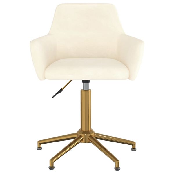 vidaXL Otočn&eacute; j&iacute;deln&iacute; židle 4 ks kr&eacute;mov&eacute; samet