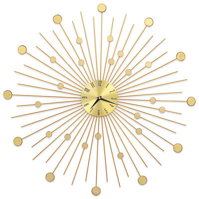 vidaXL Nástěnné hodiny kovové 70 cm zlaté