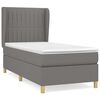 vidaXL Box spring postel s matrac&iacute; tmavě &scaron;ed&aacute; 90x190 cm textil