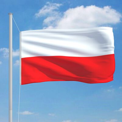 vidaXL Polská vlajka 90 x 150 cm