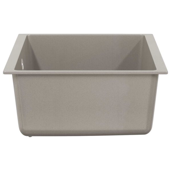 vidaXL Dřez &Scaron;ed&aacute; 530 x 460 mm 80% Křemenn&eacute; a 20% Pryskyřice