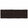 vidaXL Stoln&iacute; deska tmavě hněd&aacute; 180x60x(2-6)cm o&scaron;etřen&yacute; dub živ&aacute; hrana
