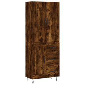 vidaXL Skř&iacute;ň highboard kouřov&yacute; dub 69,5 x 34 x 180 cm kompozitn&iacute; dřevo