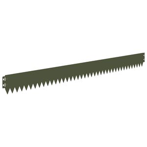 vidaXL Okraj tr&aacute;vn&iacute;ku 10 ks 103 x 10 cm Ocel Olivově zelen&aacute;