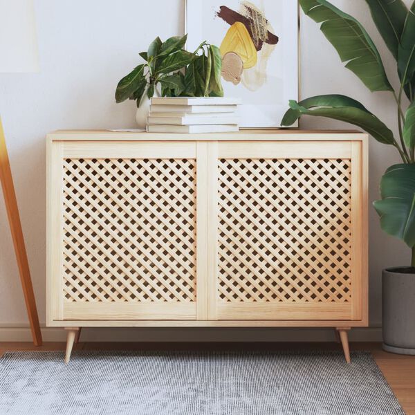 vidaXL N&aacute;bytkov&aacute; dv&iacute;řka mř&iacute;žkov&yacute; design 2 ks 59,5 x 69 cm borovice