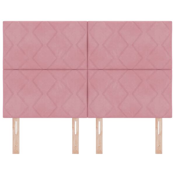 vidaXL Čelo postele Růžov&aacute; 160 cm samet