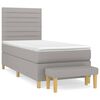vidaXL Box spring postel s matrac&iacute; světle &scaron;ed&aacute; 80 x 200 cm textil
