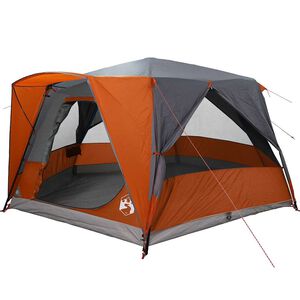 vidaXL Stan pro 7 osob 7m&iacute;stn&yacute; &Scaron;ed&aacute; a oranžov&aacute;