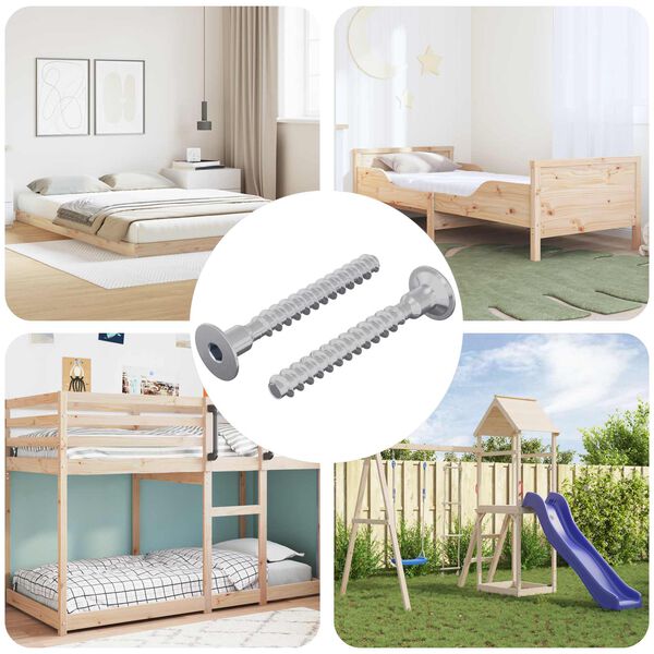 vidaXL &Scaron;roub 2 pcs Zinkovan&yacute; 5 x 40 mm Železo