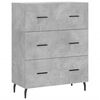 vidaXL Skř&iacute;ň highboard betonově &scaron;ed&aacute; 69,5x34x180 cm kompozitn&iacute; dřevo