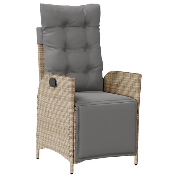 vidaXL 9d&iacute;ln&yacute; zahradn&iacute; j&iacute;deln&iacute; set s podu&scaron;kami mix b&eacute;žov&eacute; polyratan