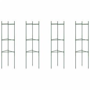 vidaXL Podpěrn&eacute; klece pro rajčata 4 ks 116 cm ocel a PP
