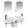 vidaXL Sada koupelnov&yacute;ch skř&iacute;něk 5 pcs B&iacute;l&aacute; 50 x 14,5 x 70 cm