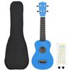 vidaXL Set soprano ukulele s obalem pro děti blankytně modr&eacute; 21