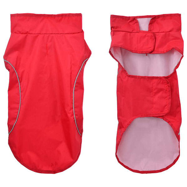 vidaXL Pláštěnka pro psy s reflexními proužky polyester červená XXS