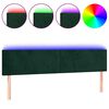vidaXL Čelo postele s LED tmavě zelen&eacute; 180x5x78/88 cm samet
