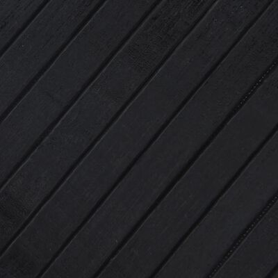 vidaXL Koberec čtvercový černý 100 x 100 cm bambus