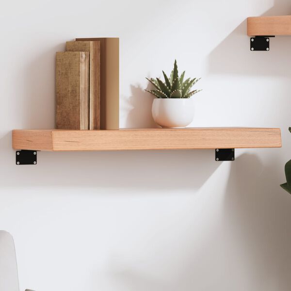 vidaXL N&aacute;stěnn&aacute; police světle hněd&aacute; 60x20x6 cm o&scaron;etřen&yacute; masivn&iacute; dub