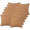 vidaXL Povlak na pol&scaron;t&aacute;ř 12 pcs HOUTEN B&eacute;žov&aacute; 45 x 45 cm Boucl&eacute;
