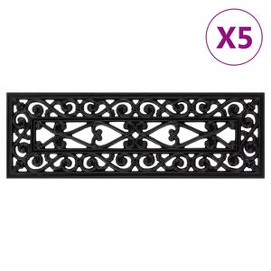 vidaXL N&aacute;&scaron;lapy na schody 5 ks 25 x 75 cm guma