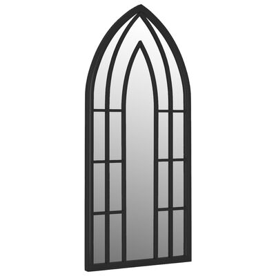 vidaXL Zahradní zrcadlo černé 100 x 45 cm železo pro použití venku