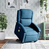 vidaXL Zvedac&iacute; mas&aacute;žn&iacute; polohovac&iacute; křeslo modr&eacute; samet