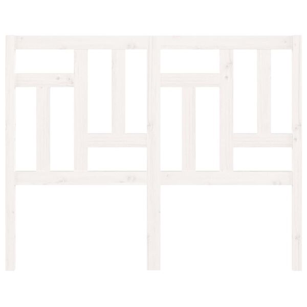 vidaXL Čelo postele b&iacute;l&eacute; 125,5 x 4 x 100 cm masivn&iacute; borovice