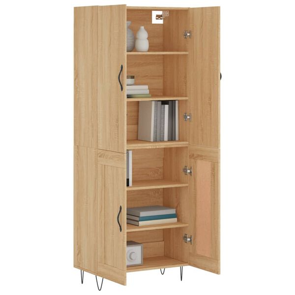 vidaXL Skř&iacute;ň highboard dub sonoma 69,5 x 34 x 180 cm kompozitn&iacute; dřevo