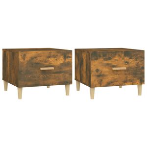vidaXL Konferenčn&iacute; stolky 2 ks kouřov&yacute; dub 50x50x40cm kompozitn&iacute; dřevo