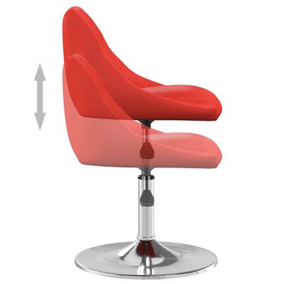 vidaXL Jídelní židle červená umělá kůže