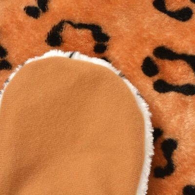vidaXL Plyšový koberec leopard 139 cm hnědý