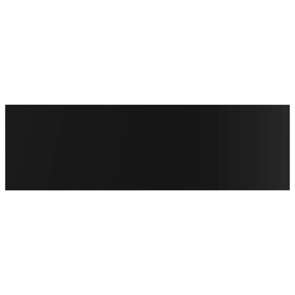 vidaXL Př&iacute;davn&eacute; police 4 ks čern&eacute; vysok&yacute; lesk 100x30x1,5cm dřevotř&iacute;ska