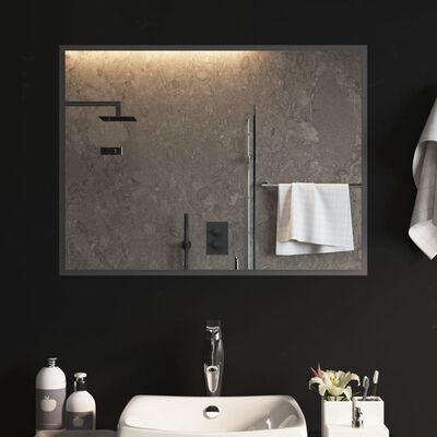 vidaXL Koupelnové zrcadlo s LED osvětlením 80x60 cm