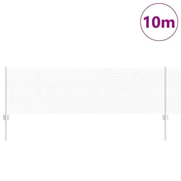 vidaXL Plot s sloupkem Stř&iacute;brn&aacute; 0,6 x 10 m Ocel