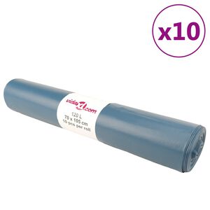 vidaXL Pytle na odpadky 100 ks modr&eacute; 120 l