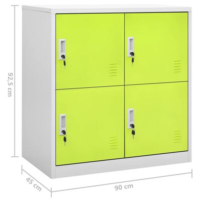 vidaXL Uzamykatelné skříně 5 ks světle šedé a zelené 90x45x92,5cm ocel