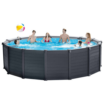 INTEX Nadzemní bazén s příslušenstvím Graphite Gray Panel 478 x 124 cm